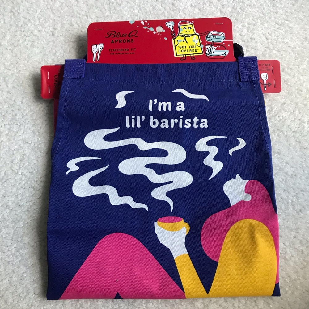 NWT Blue Q I'm A Lil' Barista Apron with handy pockets